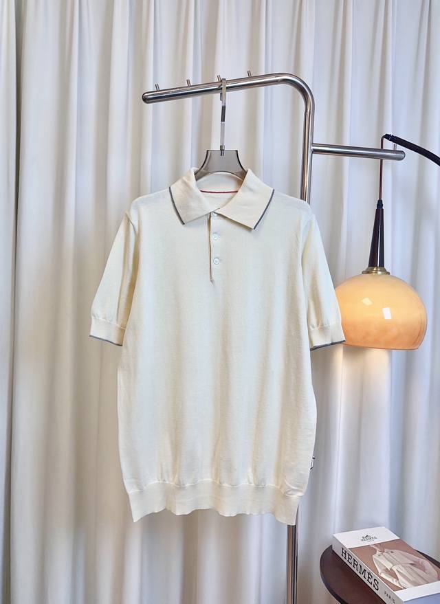 bc New Contrast Color Lapel Knitted Tops Customized Custom Knitted Cotton Fab