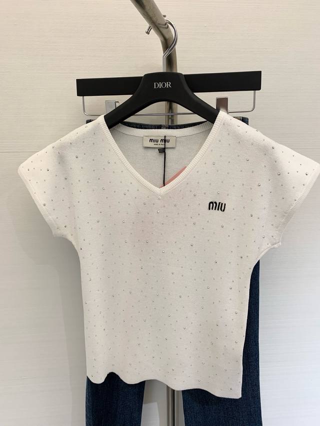 Summer New Style Rhinestone Collar Short Sleeve Vest Made Of % Wool Fabric, Soft