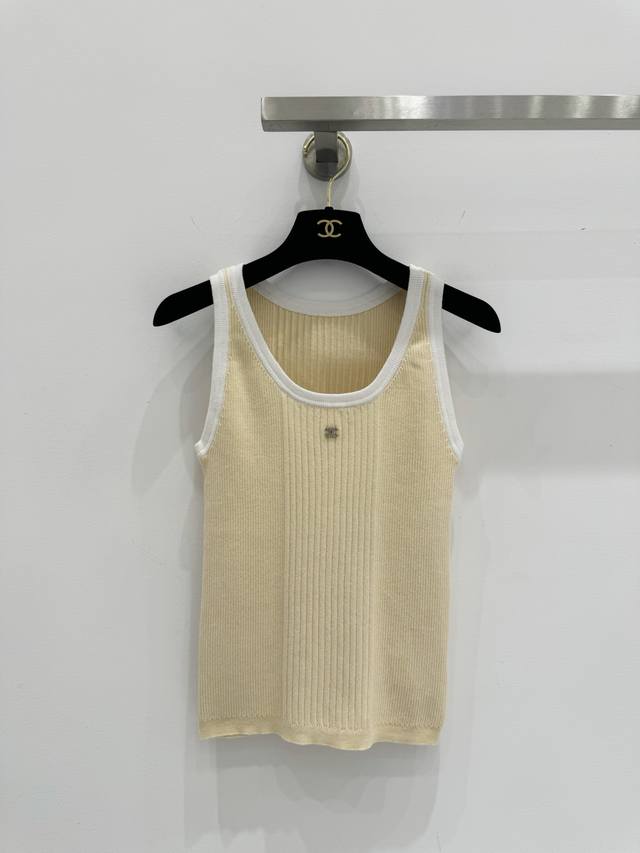 chanel 2025 Beach Spring And Summer New Products Contrast Color Slim Fit Knit