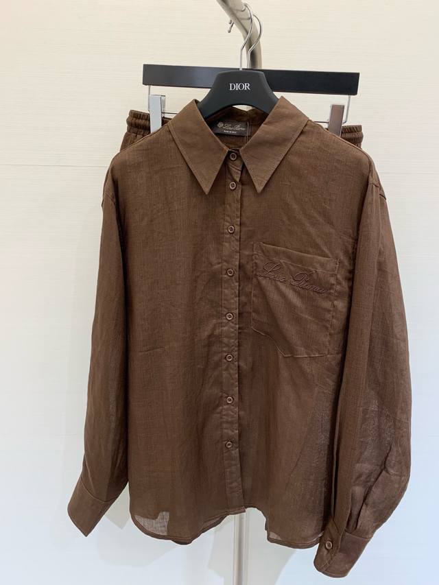 lp Loyou Pianya High-End Temperament Loose Linen Shirt Shorts Set Linen Suit