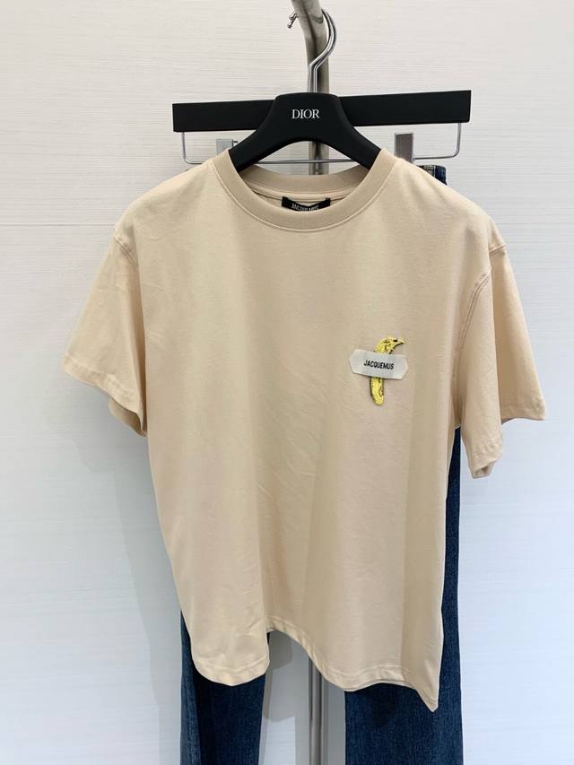 New Summer Style Fun Banana Label Short-Sleeved Shirt Loose And Casual Everyday