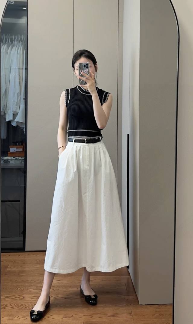 Suit Summer Suit Real Shot Contrast Color Chanel Sweater With High Waist Skirt C