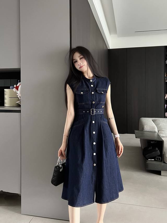 Dress New Denim Dress Exclusive Original Custom Counter Quality Perfect Harmony