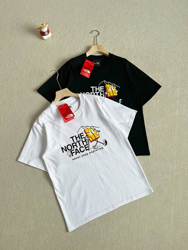 The North Face 25Ss Tnf cartoon print couple short-sleeved T-shirt A popular ite