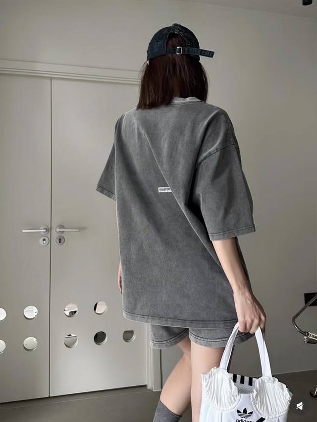 Highest version Acne Studios Yi Yang Qianxi same style Ac fried sanded frosted t