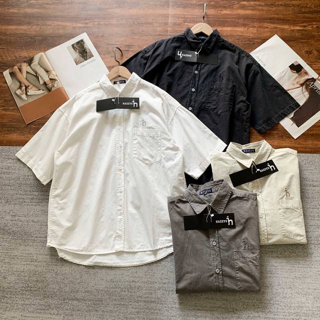 Hazzys spring and autumn new urban thin short-sleeved shirt casual jacket for me