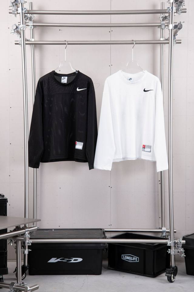 Top version Stussy x Nike 25Ss new mesh long T classic Nk small hook embroidered
