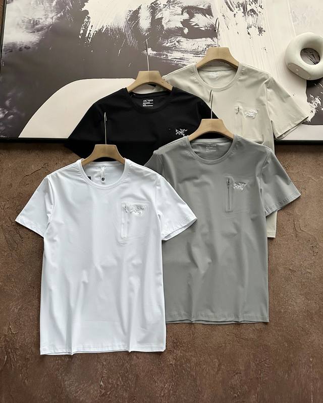 New embroidered logo Arc'Teryx men's outdoor sports ice silk short-sleeve ice si