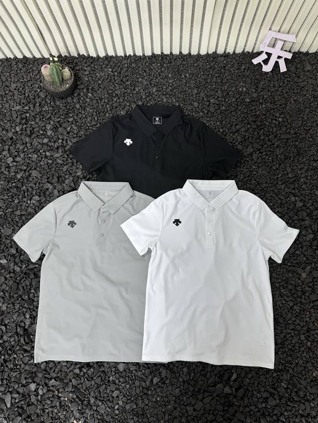 Original quality Descente summer men's casual business Polo shirt lapel T-shirt
