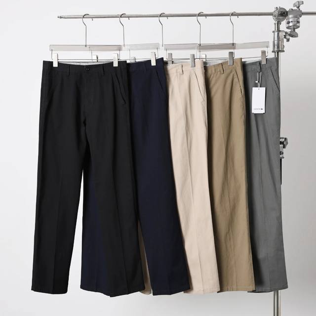 25 Spring new collection! Lacoste French crocodile men's slim fit cotton trouser