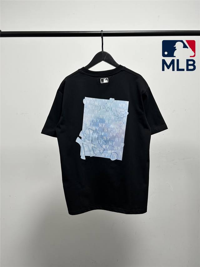 High quality! Mlb cabinet new raindrop square frame old flower short-sleeved T-s