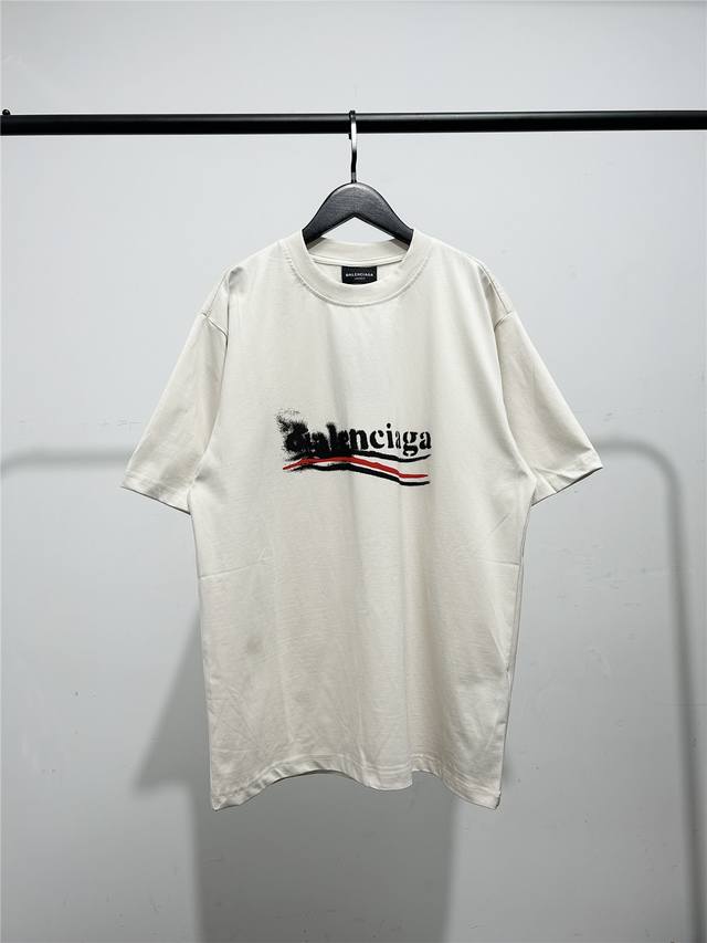 High version, very good quality! Balenciaga unisex graffiti letter short-sleeved