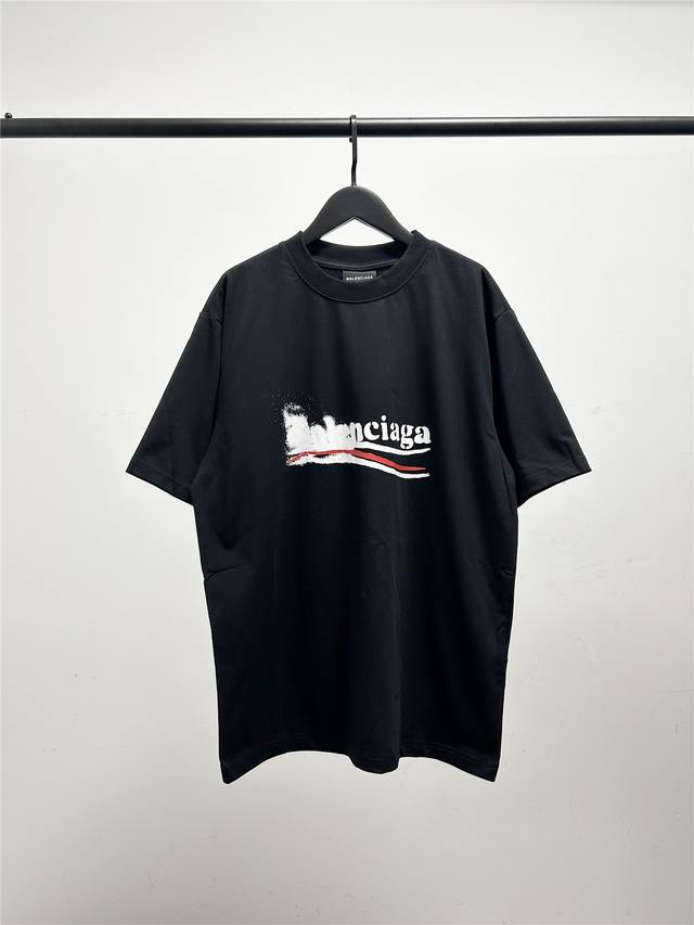 High version, very good quality! Balenciaga unisex graffiti letter short-sleeved