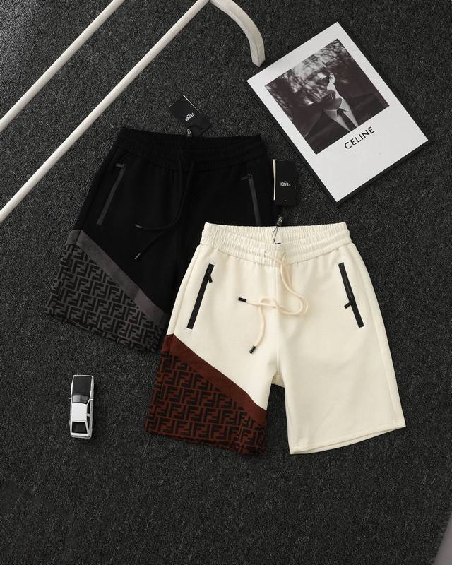 for top replica, different currency Fendi Fendi laminated zipper pocket splicing