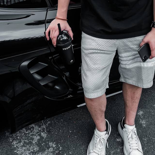 Thom Browne Tommy Tb classic four-bar mesh shorts, unisex, made of original one-