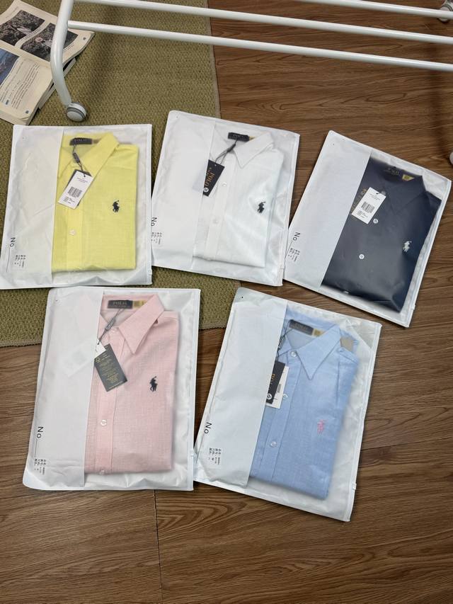 Detail picture # Ralph Lauren Spring and Summer Linen Shirt War Horse Logo Embro