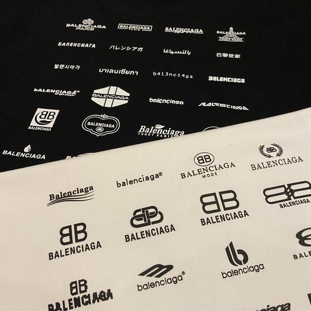 Balenciaga Spring new product Archives Logos loose printed couple short-sleeved
