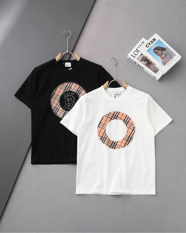 High quality Burberry Middle East new T-shirt with hot diamonds! 25Ss new spring