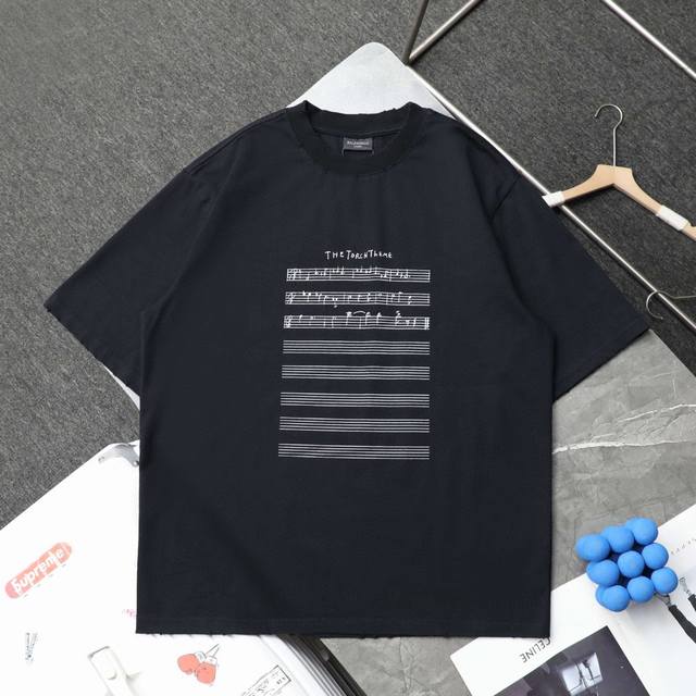 New top replica high-end customization Balenciaga New Musical Notes Hand-painted