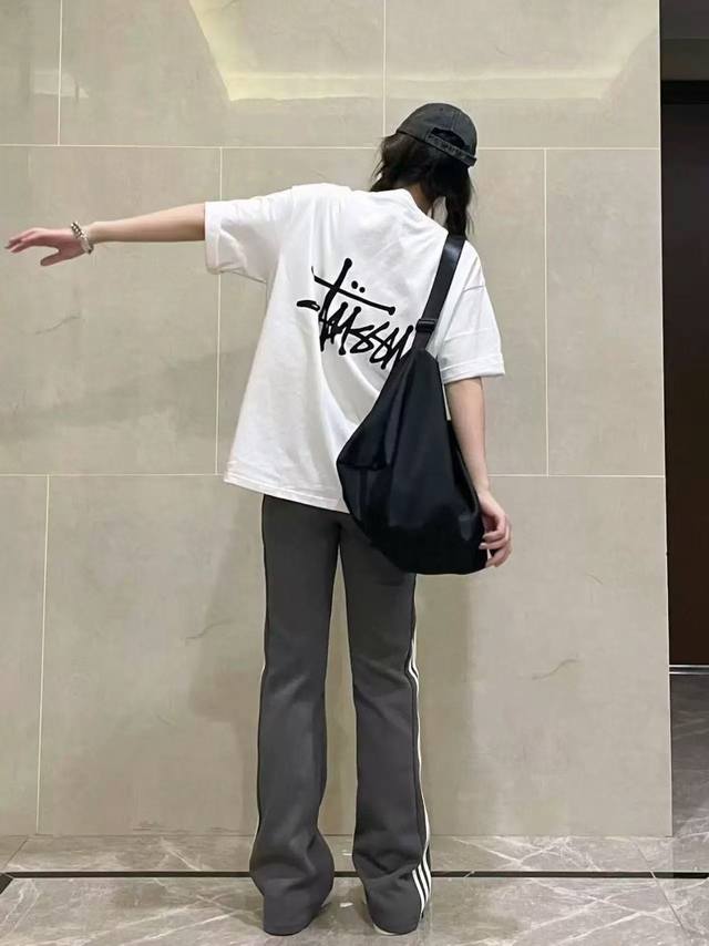 High-quality Stussy couple round-neck short-sleeved T-shirt, the same style as t