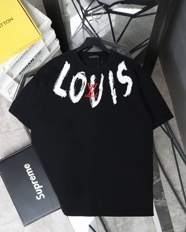 for Louis Vuitton Lv red label embroidery front and back classic large letter gr