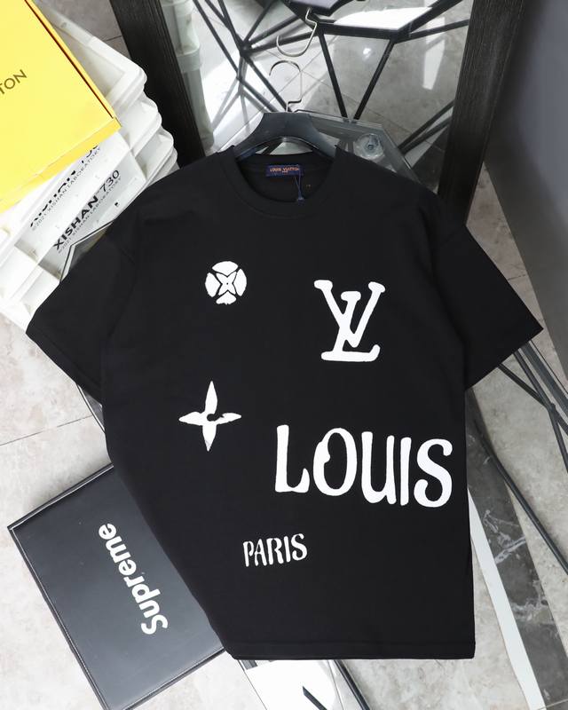 for Louis Vuitton Lv 25Ss new classic old flower letter logo graffiti short slee