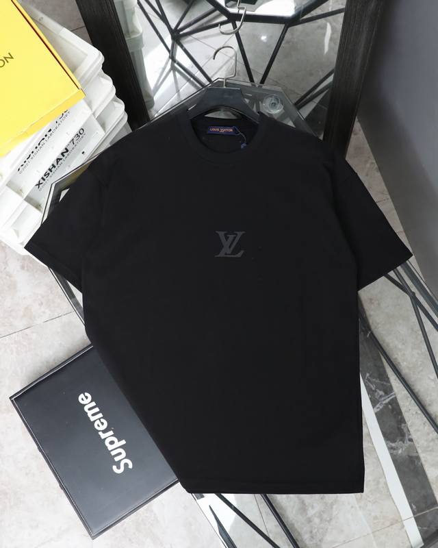 for Louis Vuitton Lv 25Ss new classic Logo silicone embossed short-sleeved round