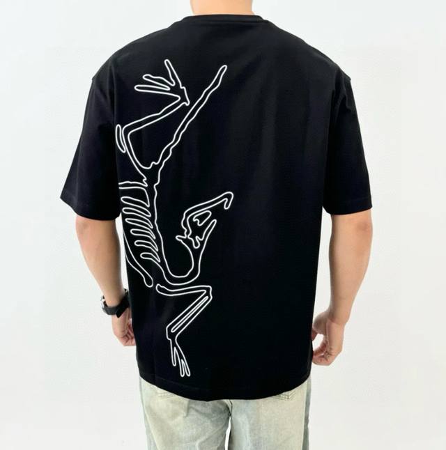 Arc'teryx 24Ss new printed big bird logo on the back loose unisex round neck cot