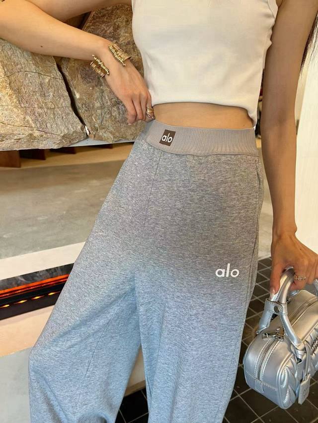Alo letter print custom webbing sports casual pants Style number: 25670705824 Co