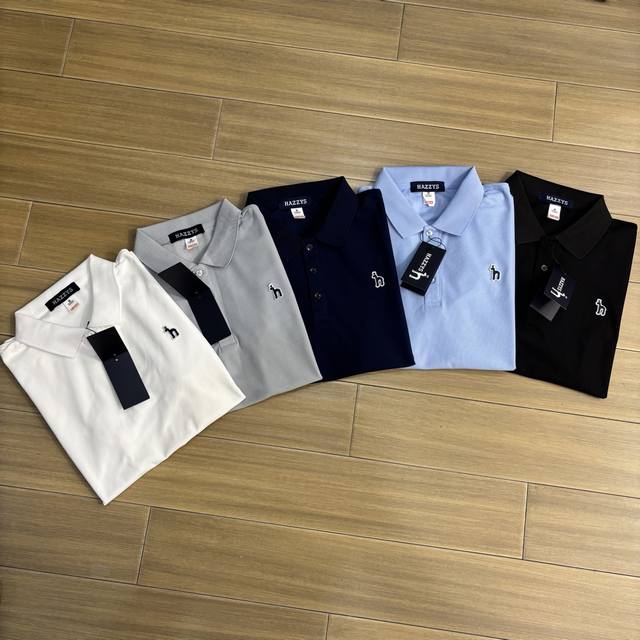 Haggis classic basic style lapel chest label small logo short-sleeved T-shirt, s
