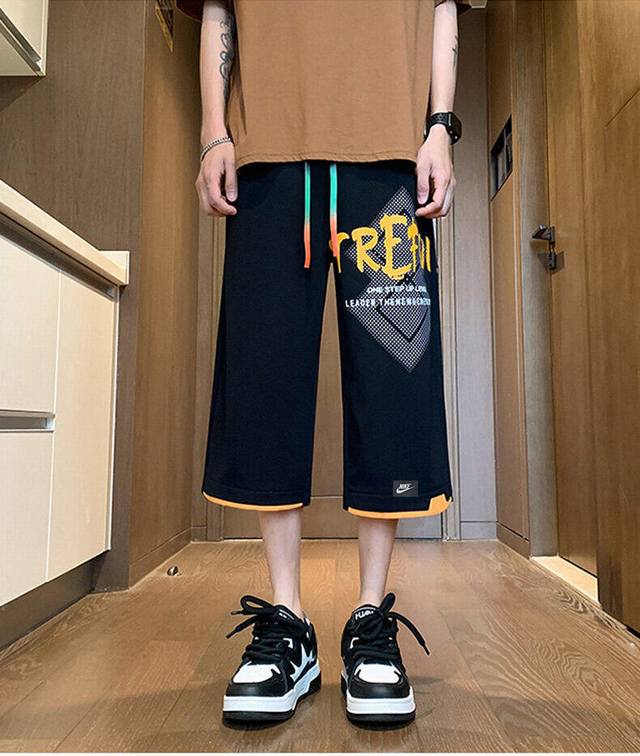 Nike overseas version 25Ss new three-color high-quality casual cropped pants! pa