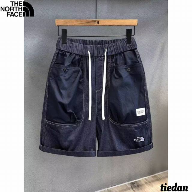 The North Face new summer style, unisex fashion retro washed denim denim origina