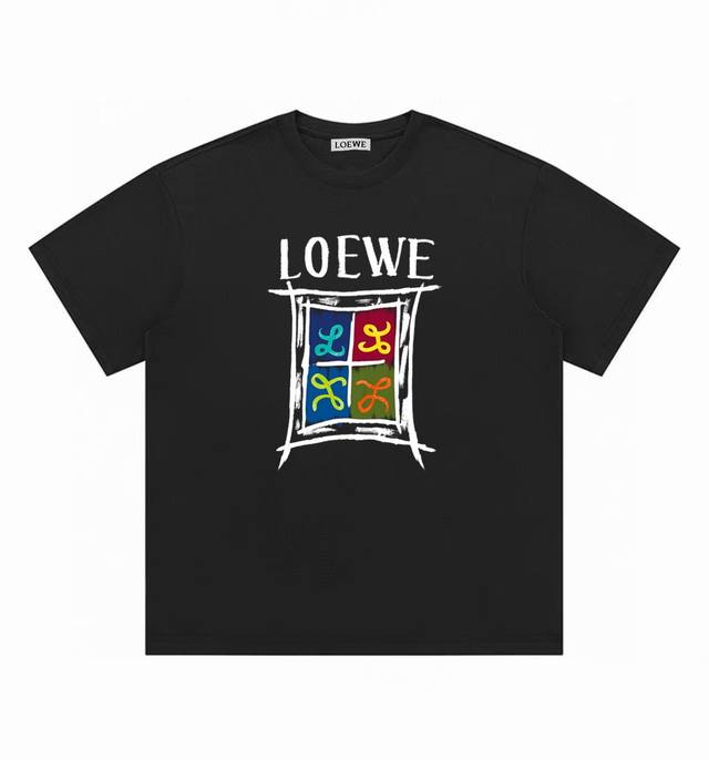 Loewe new round neck short sleeve half sleeve T-shirt The fabric is made of 260g
