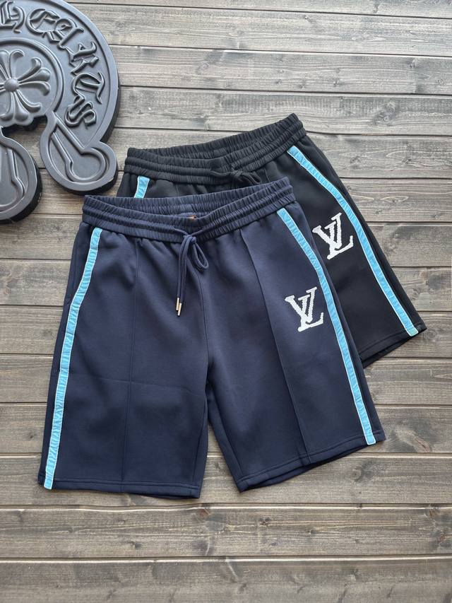 Lv Louis Vuitton 2025Ss summer embroidered L letter logo casual shorts Color: bl