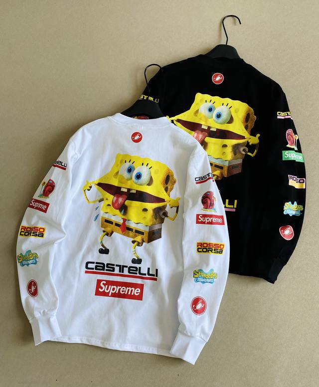 New arrival! High gram weight! Supreme SpongeBob SquarePants co-branded Ss25 Wee