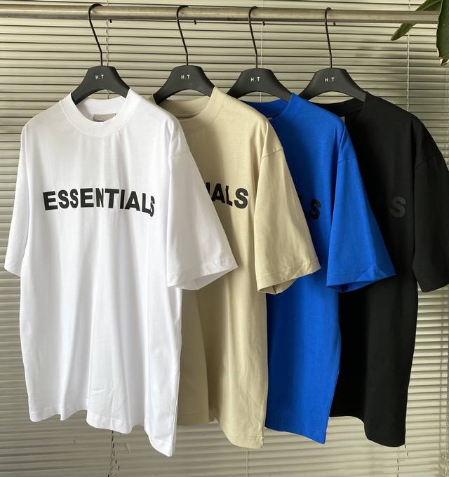 New chest letter style! Fog Fear Of God short-sleeved Essentials double-line new