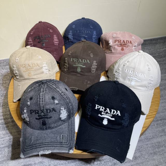 Prada distressed baseball cap