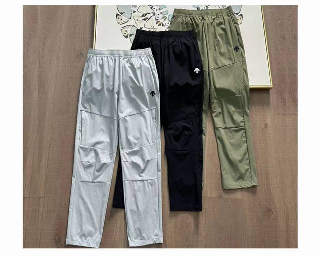 Descente summer men's trousers men's 2025 summer loose casual sports pants quick
