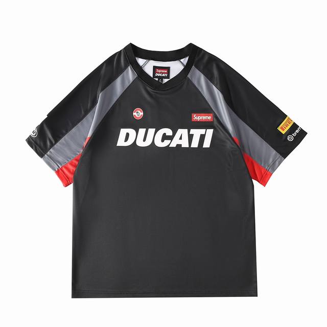 Supreme X Ducati Ducati joint model Ss24 Week16 silicone leather logo letter jer