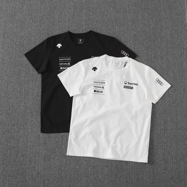 Top version Descente Audi co-branded 25th new short-sleeved T-shirt for men and