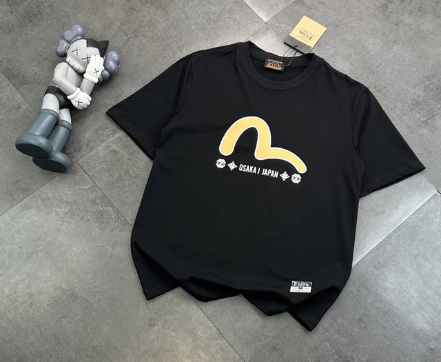 Evisu trendy brand full print direct injection printing process couple short-sle