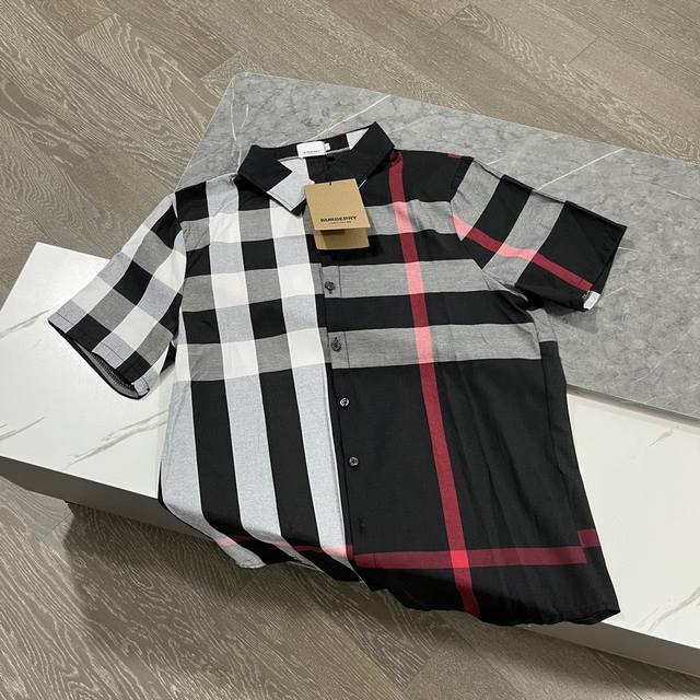Burberry early spring new men's business short-sleeved shirt official website sa