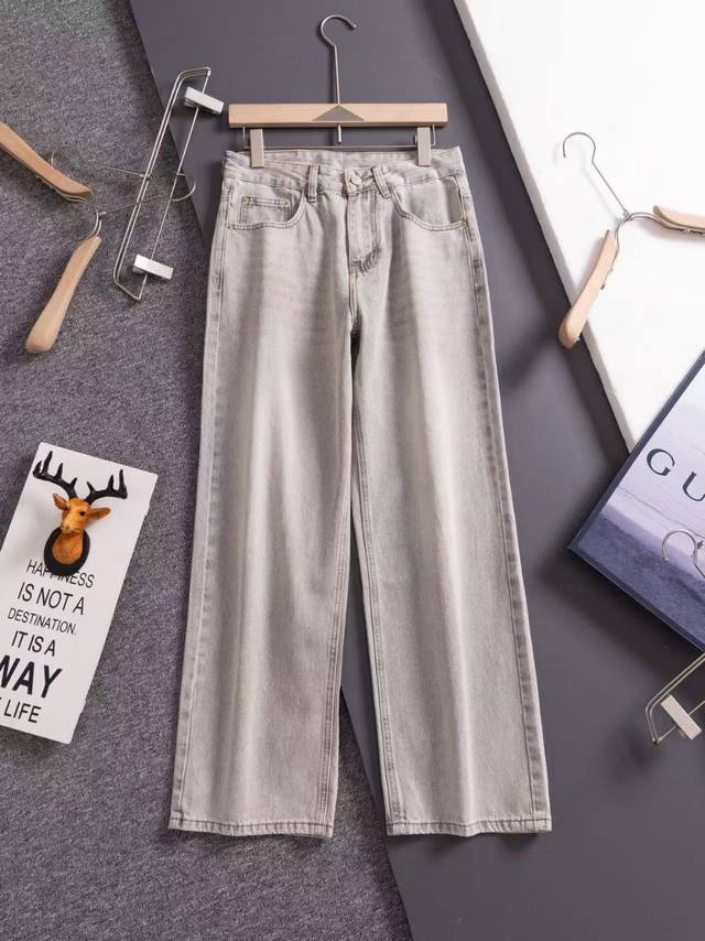 Louis Vuitton Lv leather straight jeans The latest original hot-selling jeans, s