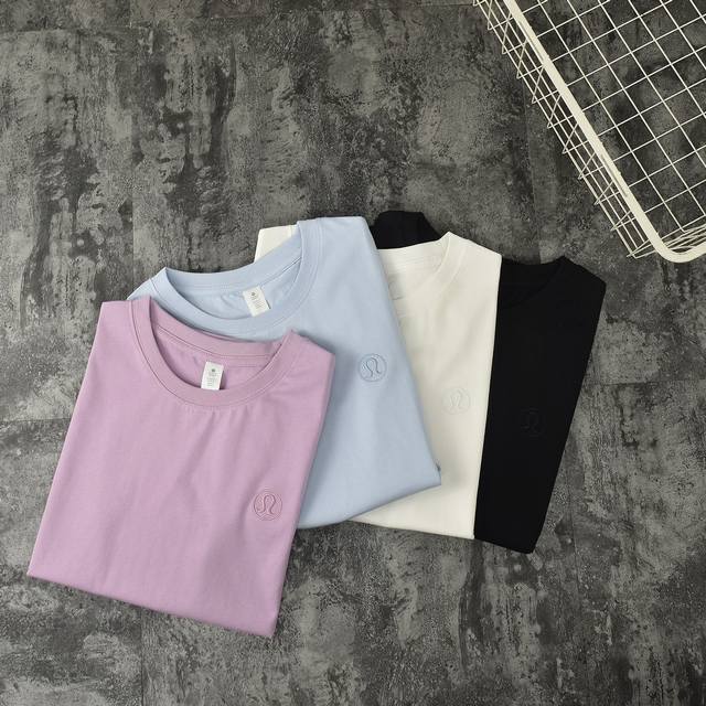 Lulu 4-color short-sleeved T-shirt running volume style Simple basic style has h