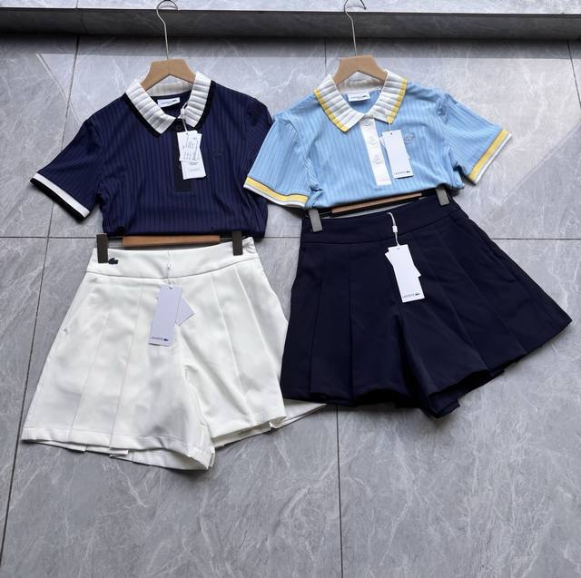 Lacoste French Crocodile Women's Spring and Summer 25 New Stripe Design Fashion