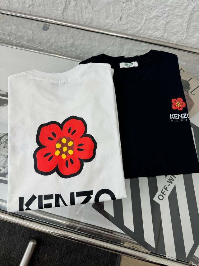 Kenzo Takada Kenzo 25Ss basic little red flower print short-sleeved T-shirt for