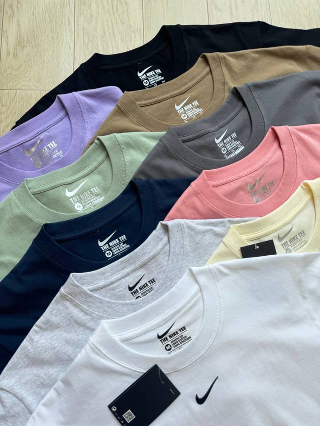 Nike Nk 25Ss Basic Simple Small Hook Embroidery Short Sleeve Round Neck Couple T