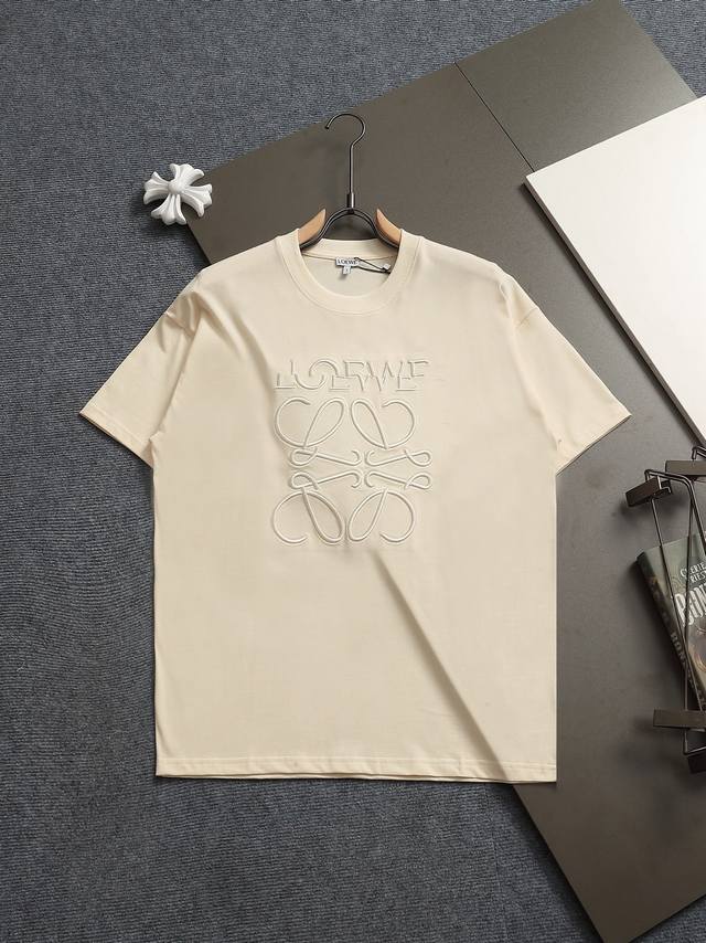 High quality Loewe new T-shirt with dislocation embroidery! 25Ss new spring and