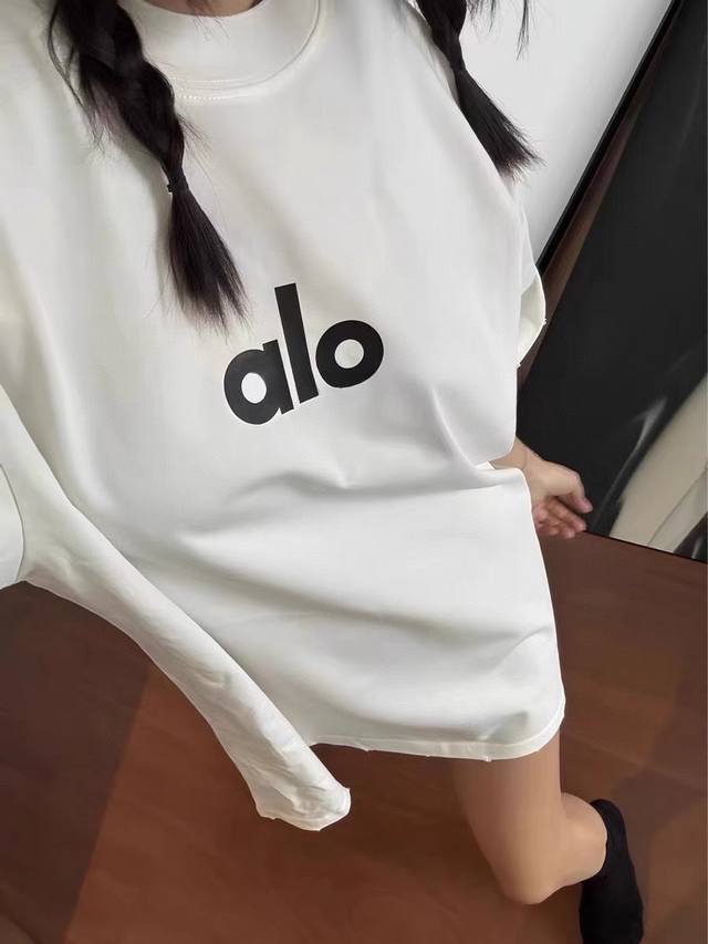 Top-level highest version Aloyoga Alo classic Alo letter front and back printing