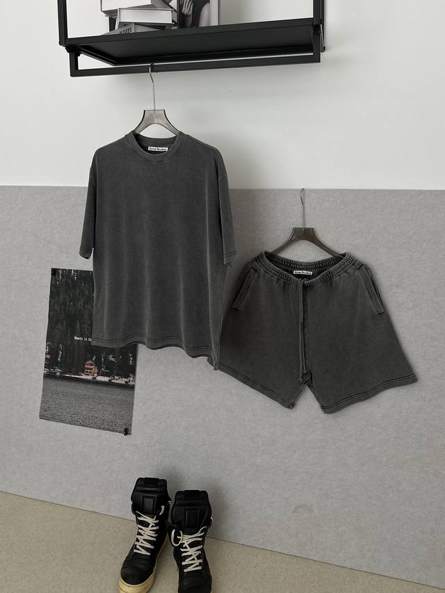 Top: Pants: Keyol new Ac cream set highest version Acne Studios Ac sandblasted t